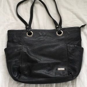 THE SAK 100% leather tote black excellent!